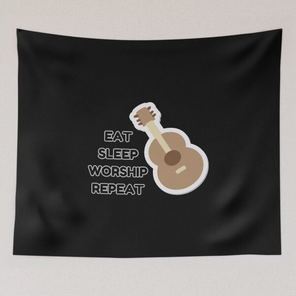 Item preview, Guitar Worship | Eat. Sleep. Worship. Repeat. Sticker designed and sold by FestivityFinds.