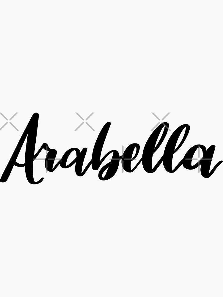 Arabella Sticker for Sale by ellietography