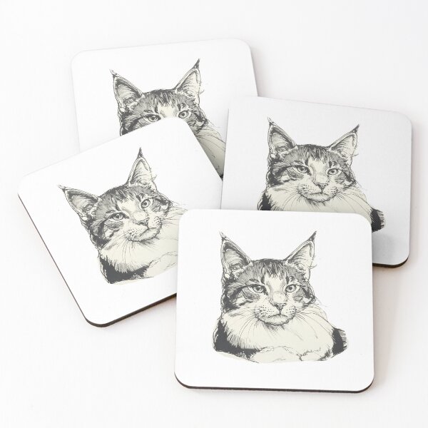 Item preview, Maine Coon Cat Sketch designed and sold by HinsonCreations.