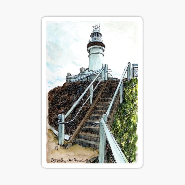 Australian Scene - Lighthouse, Byron Bay, NSW, Aus. Sticker