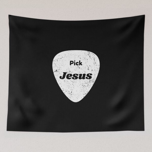 Artikelvorschau, Pick Jesus Gitarrenplektrum für christliche Musik Pastoren T-Shirt entworfen und verkauft von FestivityFinds.