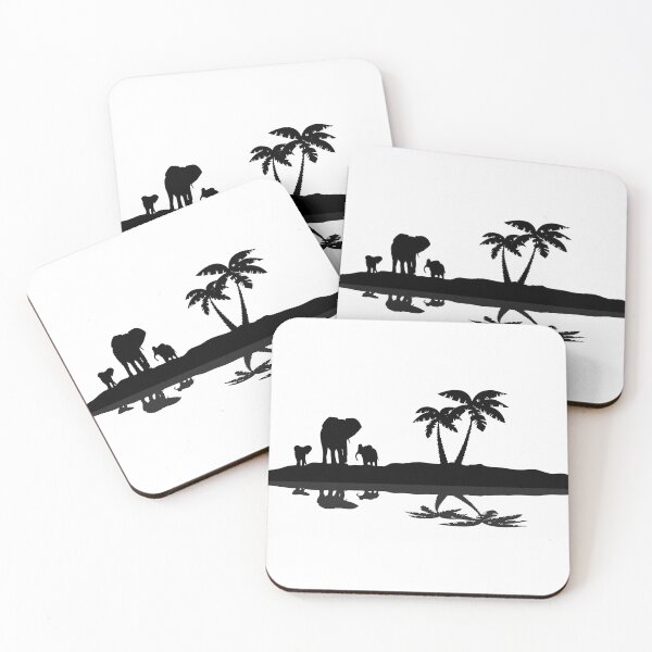 Item preview, Elephant Family with Reflection designed and sold by MagnoliaLake.