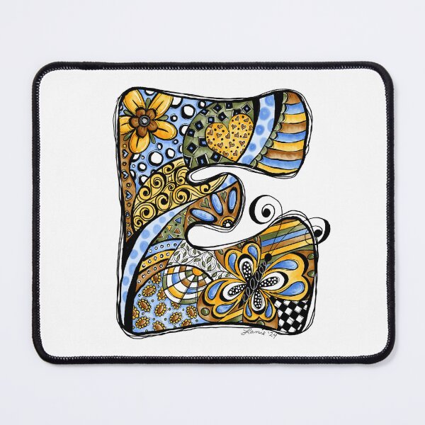 Item preview, Doodle Art Letter E designed and sold by LanieJAndCo.