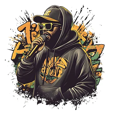 Artwork thumbnail, Neon Shadow Rapper by Ragil-Studio