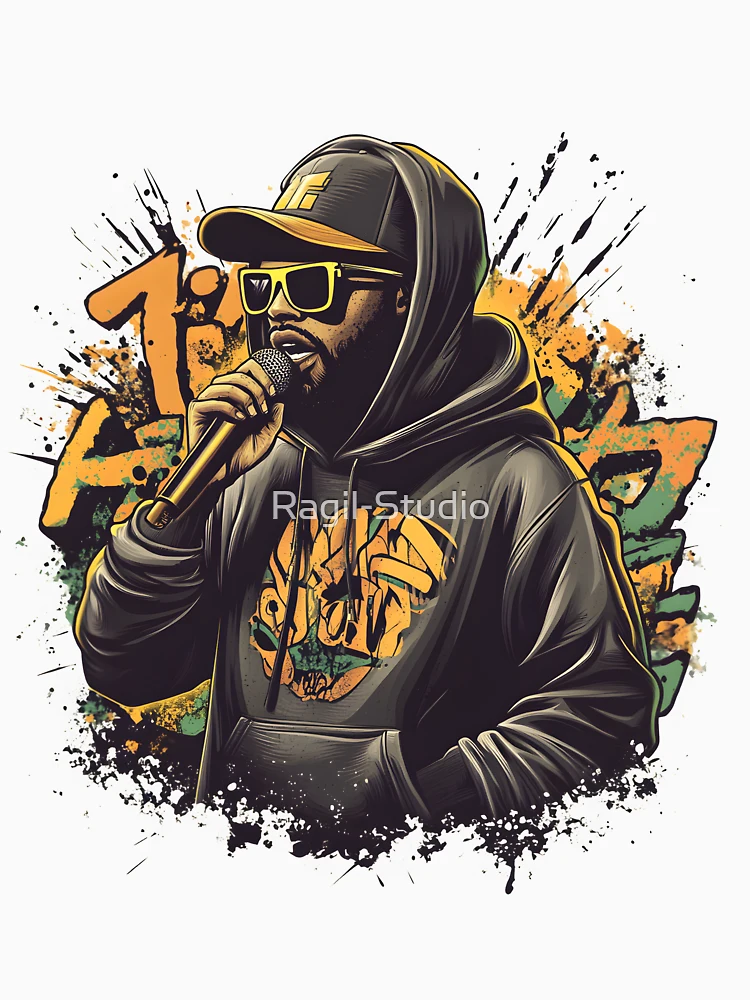 Thumbnail 6 von 6, Hoodie, Neon Shadow Rapper designt und verkauft von Ragil-Studio.