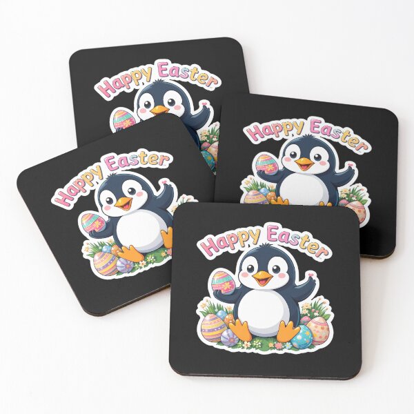 Item preview, Happy Easter Penguin Easter Eggs Sticker designed and sold by FestivityFinds.