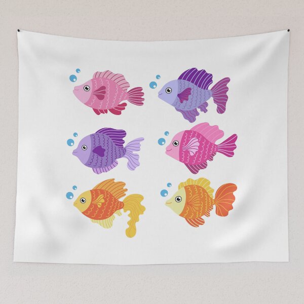 Item preview, Six fish with cartoonish bubbles designed and sold by LaUnArt.
