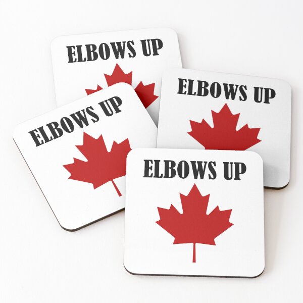 Item preview, Elbows Up, True North Strong and Free, Canadian Hockey Culture designed and sold by delacerdaan.