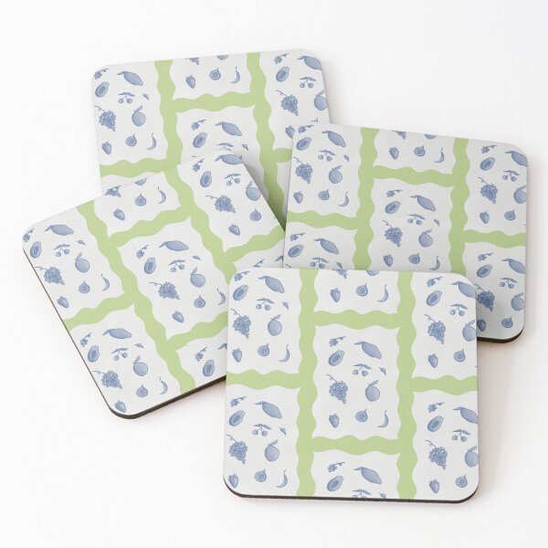 Item preview, Fruit with green wavy border designed and sold by WildDoveAU.