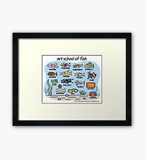 art school of fish Framed Print