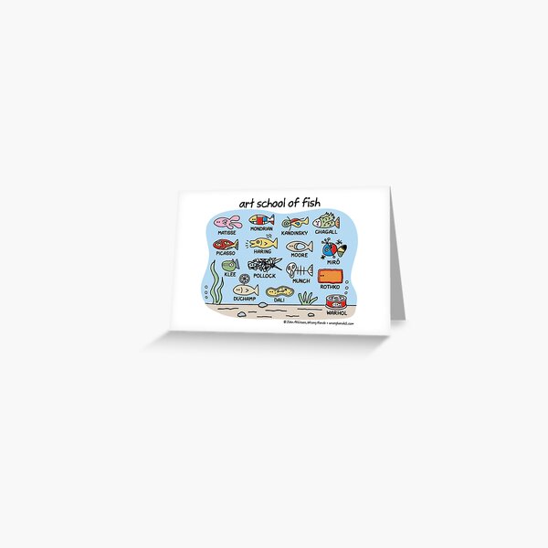 art school of fish Greeting Card