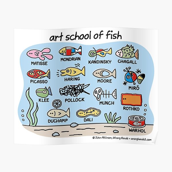 art school of fish Poster