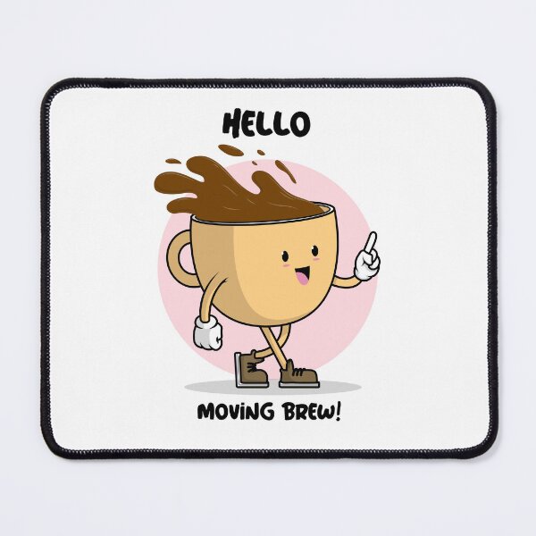 Item preview, Hello Moving Brew! – Fun Coffee Cup Character Design designed and sold by Memorph.