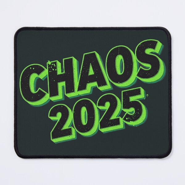 Item preview, CHAOS 2025 Neon Green Art Print - Bold Streetwear Wall Decor designed and sold by ethnicdigital.