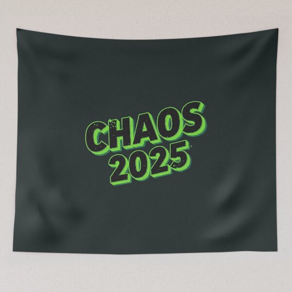 Item preview, CHAOS 2025 Neon Green Art Print - Bold Streetwear Wall Decor designed and sold by ethnicdigital.
