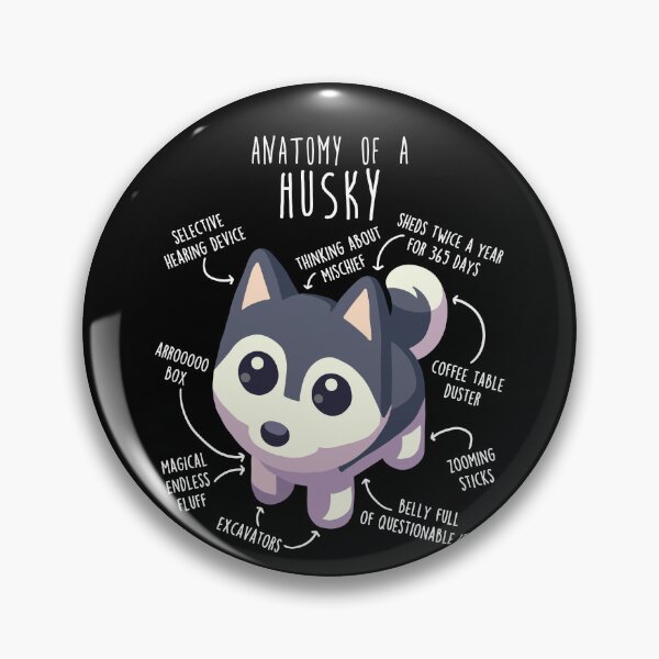 Item preview, Grey Husky Dog Anatomy designed and sold by Clara Hollins.