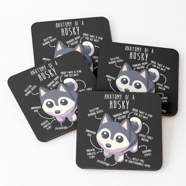 Item preview, Grey Husky Dog Anatomy designed and sold by Clara Hollins.