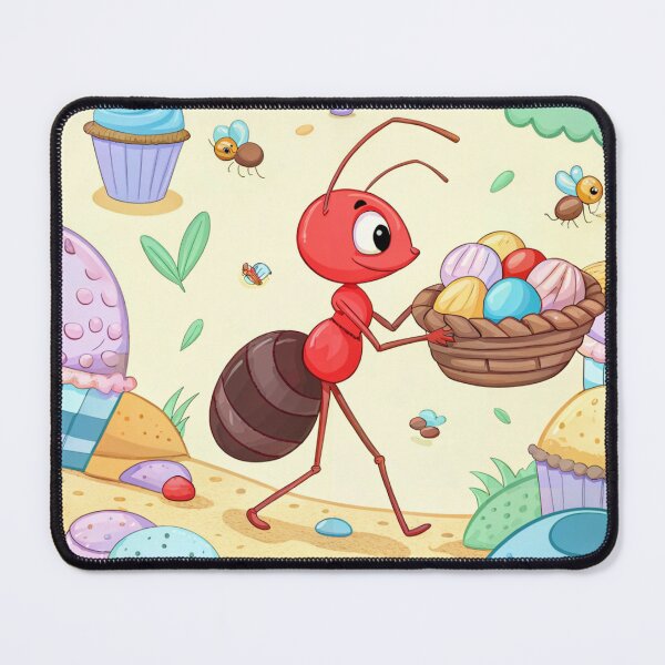 Item preview, Cute Red Ant Carrying Sweets into Its Nest designed and sold by WinusYTS.