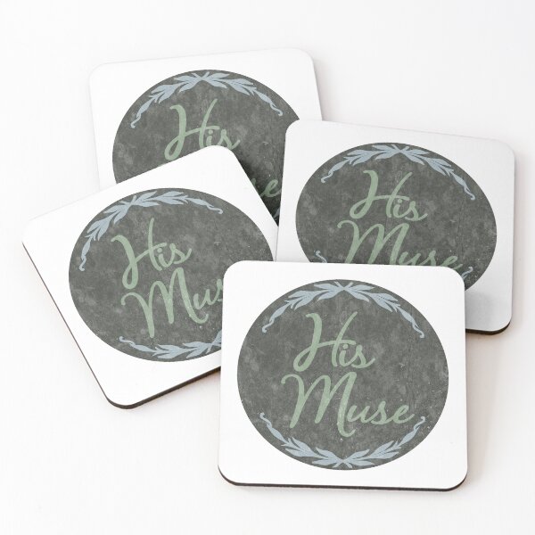 Item preview, His Muse and Special Inspiration - Distressed - Black Background designed and sold by MoePark.
