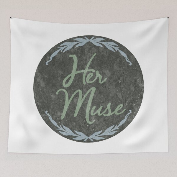 Item preview, Her Muse and Special Inspiration - Distressed - Black Background designed and sold by MoePark.