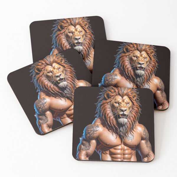 Item preview, Muscular humanoid with a lion's head designed and sold by paiteen09.