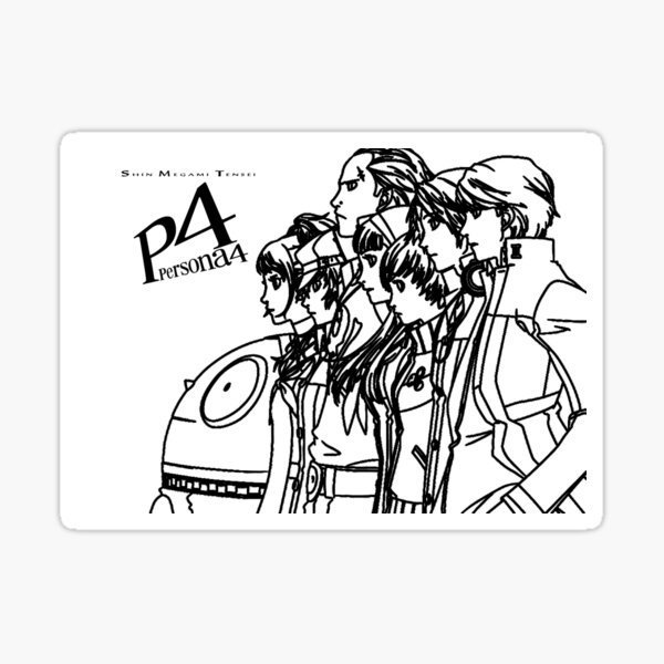 Vista previa del artículo con la obra «Persona 4 'Equipo de investigación'», diseñado y vendido por PersonalArchiveCustoms.