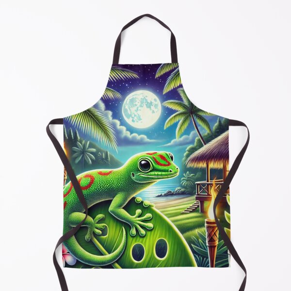 Item preview, Hawaiian Day Gecko at Night – Tropical Moonlit designed and sold by NocturnalNook.