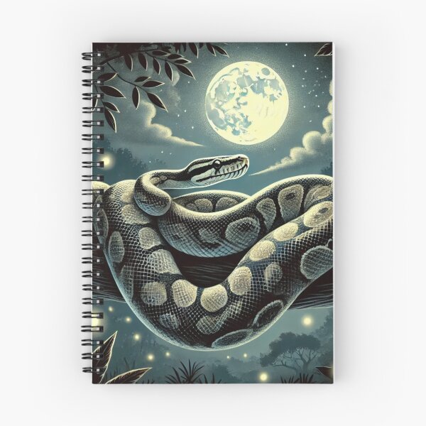 Item preview, Ball Python Night – Moonlit Python for Reptile Lovers designed and sold by NocturnalNook.