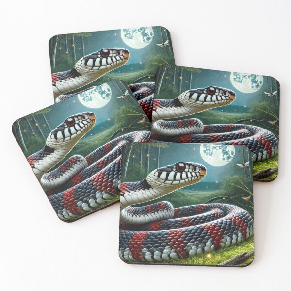 Item preview, Milk Snake at night – Moonlit Snake for Snake Lovers designed and sold by NocturnalNook.