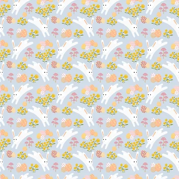 Artwork thumbnail, Rabbit Spring Easter Pattern by FestivityFinds