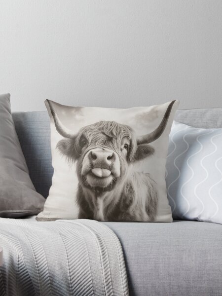 Vista previa del artículo con la obra «Vaca descarada de las tierras altas», diseñado y vendido por wildtribe.