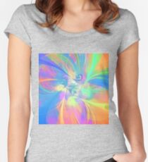 Abstract color mix Fitted Scoop T-Shirt