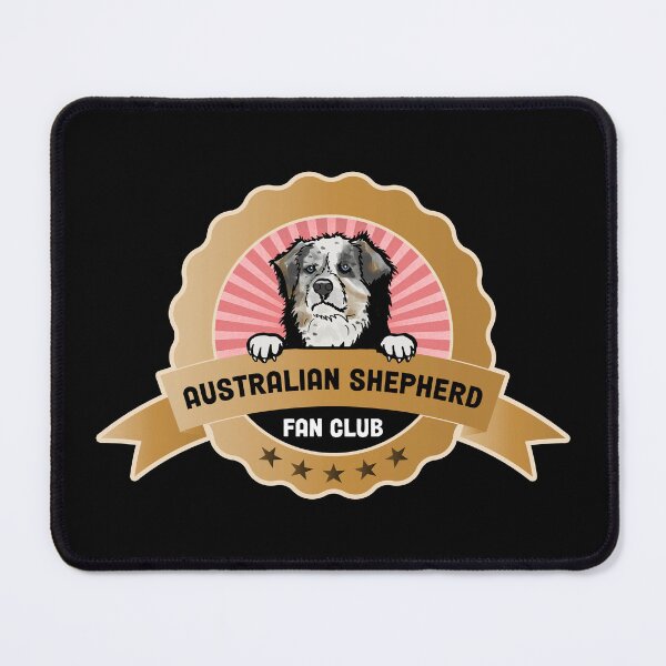 Item preview, Australian Shepherd Fan Club Round Peeking Aussie Dog Badge Label designed and sold by eclecTEEq.