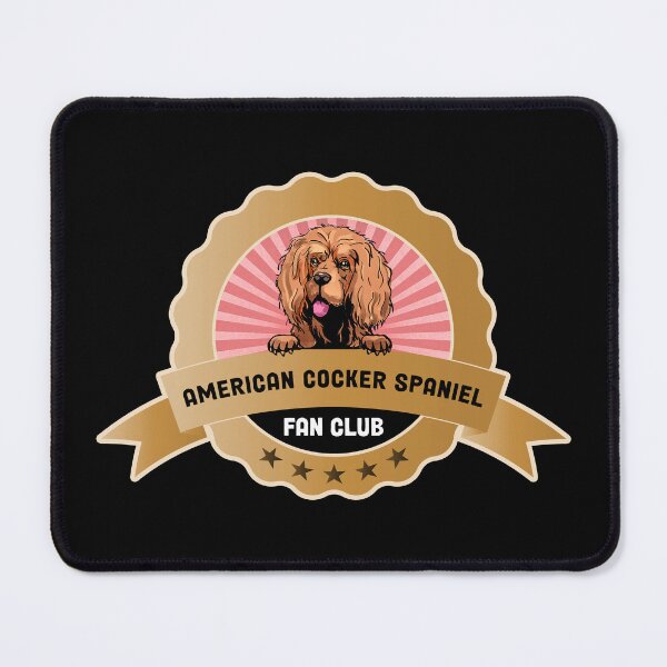 Item preview, American Cocker Spaniel Fan Club Round Peeking Dog Badge Label designed and sold by eclecTEEq.
