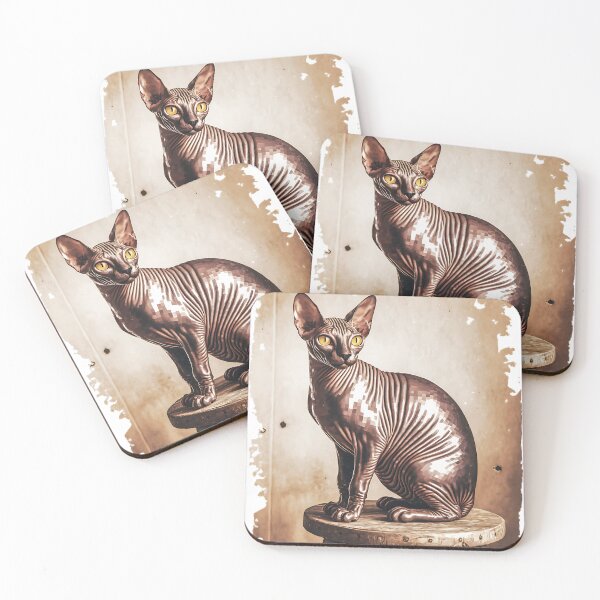 Item preview, Disco Ball Sphynx Cat on Stool designed and sold by ThreadandThink.