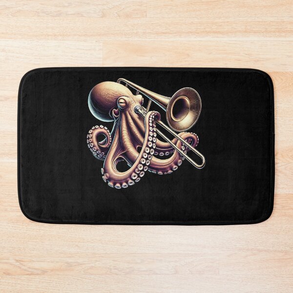Item preview, Octopus Playing Trombone Trombonist Trombone Player designed and sold by Kimberley King Art  King Art.
