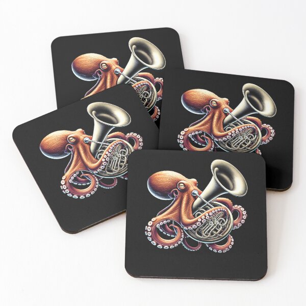 Item preview, Octopus Playing Tuba Tubaist Tuba Player designed and sold by Kimberley King Art  King Art.