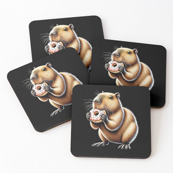 Item preview, Capybara Eating Donut Capybara Donut Lover designed and sold by Kimberley King Art  King Art.