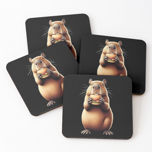 Item preview, Capybara Eating Hamburger Capybara Hamburger Lover designed and sold by Kimberley King Art  King Art.