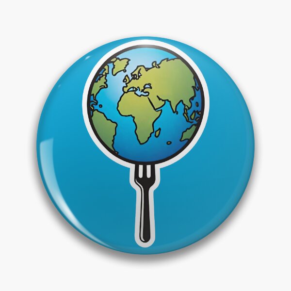 Item preview, Continental Food themed Restaurant / Kitchen Essential - World on a Fork (Art / Illustration) designed and sold by SlightlyUnreal.