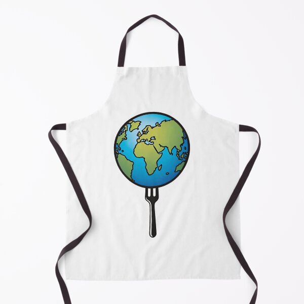 Item preview, Continental Food themed Restaurant / Kitchen Essential - World on a Fork (Art / Illustration) designed and sold by SlightlyUnreal.