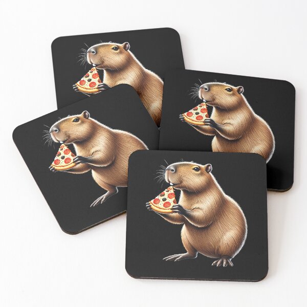 Item preview, Capybara Eating Pizza Capybara Pizza Lover designed and sold by Kimberley King Art  King Art.