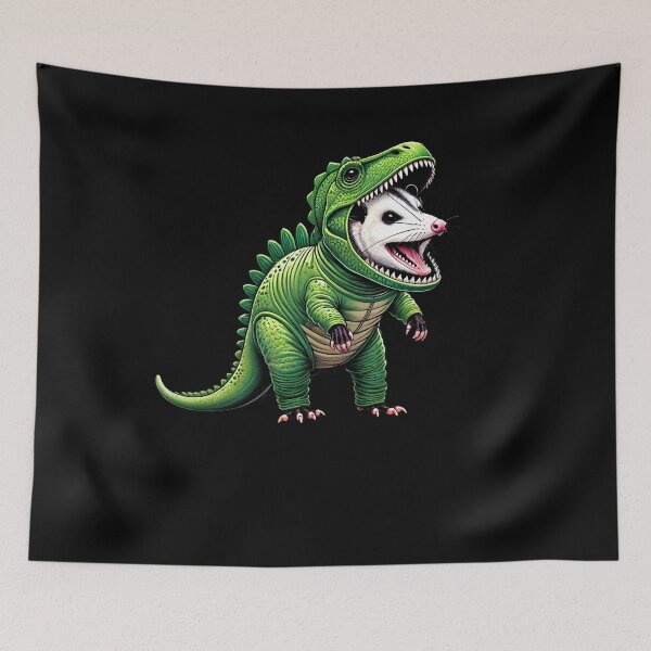 Item preview, Funny Possum Wearing Dinosaur Outfit Opossum Lover designed and sold by Kimberley King Art  King Art.