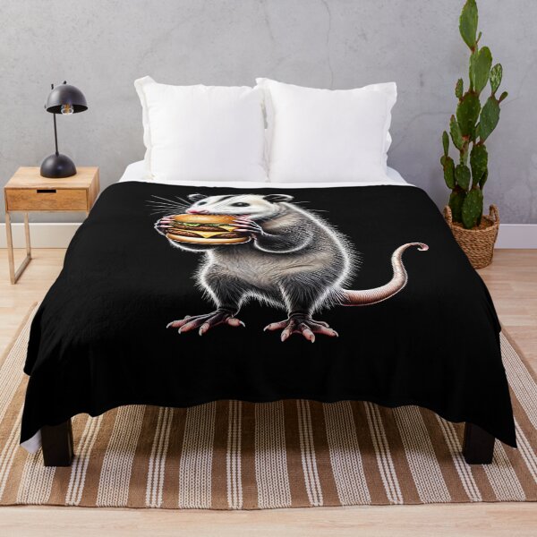 Item preview, Possum Eating Hamburger Opossum Hamburger Lover designed and sold by Kimberley King Art  King Art.