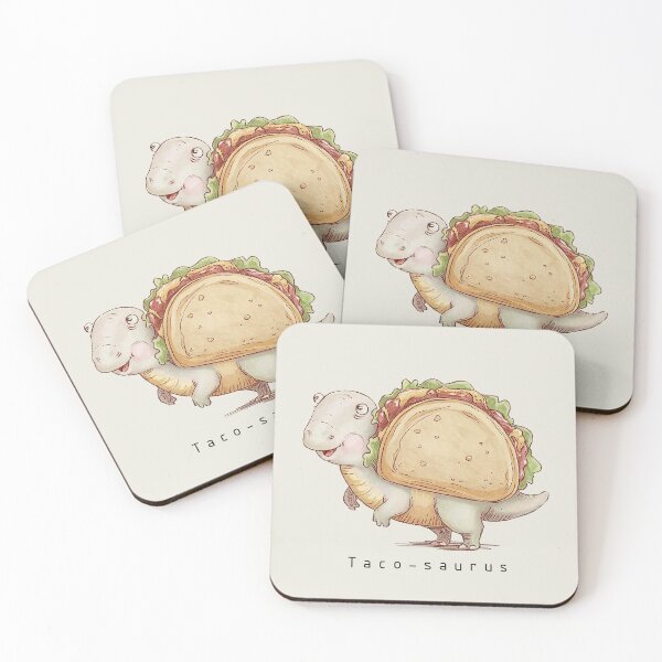 Item preview, Taco-Saurus – Cute Hand-Drawn Dinosaur Taco Illustration designed and sold by Verycutethings.