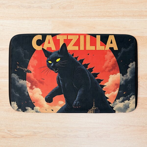 Item preview, Catzilla in The Middle of Japan City designed and sold by Japanese-Ideas.
