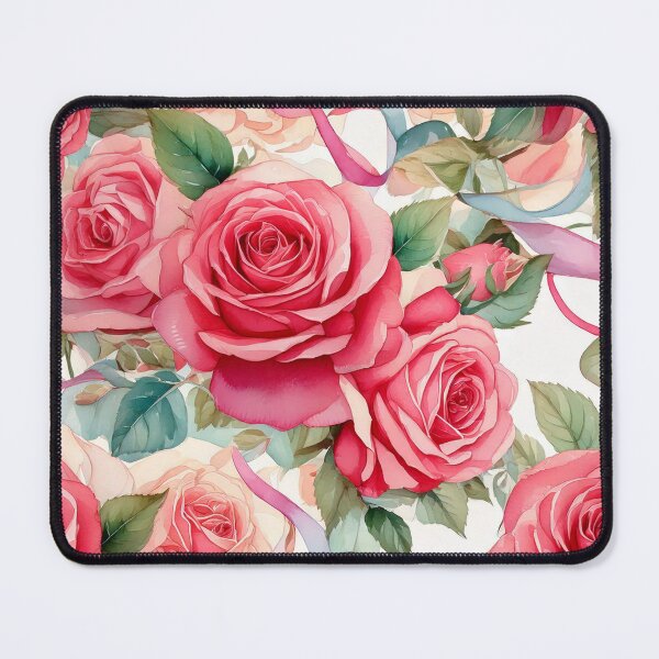 Item preview, Watercolor roses intertwined with silky ribbons designed and sold by Designbes.