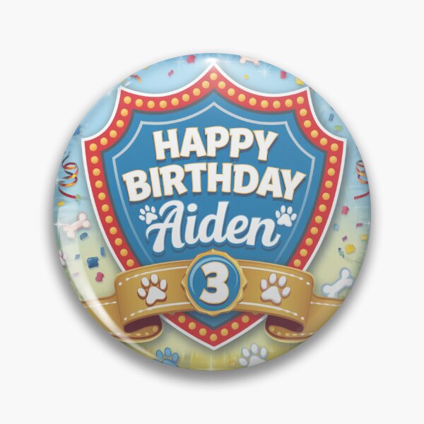 Item preview, Aiden's 3rd Birthday designed and sold by whatifsticks.
