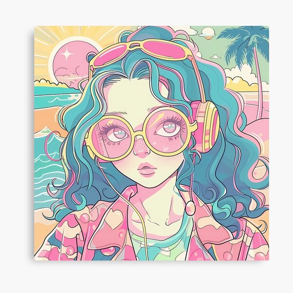 Item preview, Retro Anime Vivid Color Girl  designed and sold by Elinotes.