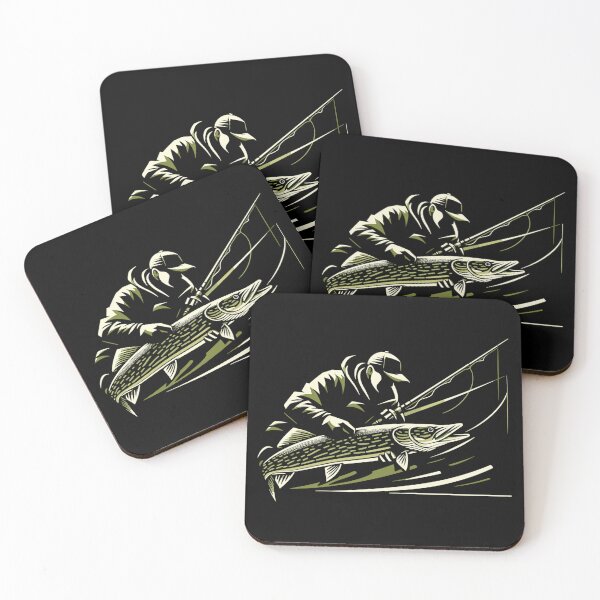 Item preview, Fishing Angler Pike Giant Fish Olive Green Gift designed and sold by Pineapple-Tree.